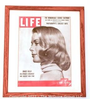 Framed Under Glass LIFE Magazine Cover of Grace Kelly. 1954. 15 x 17"