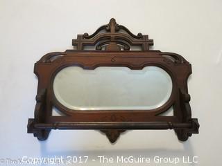 Washroom mirror/towel rack; 15 x 19"