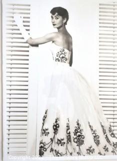 Framed Under Glass Large Format Black & White Photo of Audrey Hepburn, Soicher Marin. Measures 28 1/2" x 32 1/2". 