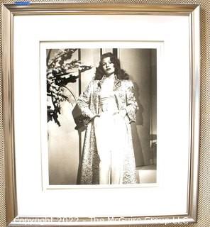 Framed Under Glass Large Format Black & White Photo of Rita Haywood, Soicher Marin. Measures 28 1/2" x 32 1/2". 