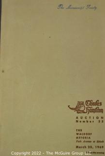 Lot 11.  Charles Hamilton.  164 items.  Auction catalogs 1-166, from May 16, 1963 to November 29, 1984 (missing nos. 69 and 158).  Most include separate list of prices realized.  The first auction was held at the Gotham Hotel, located on Fifth Avenue at 55th Street.  Auction 166 was held at the Omni Park Central, Seventh Avenue at 56th Street. 

Charles Hamilton Autographs. Catalogs.  43 items. In Catalog 25 is this information: “To avoid confusion in identifying our catalogs, we have decided to designate them all by number. Since we have issued ten large catalogs (1 to 10, inclusive), and fourteen Gray Octavos (A to O, inclusive, omitting the letter I), this catalog becomes Number 25. The next will be Number 26.” This group includes 1, 3, 4, 6-10, A, D, E, F, H, J, K, L, M, N, O, 25-46, 48, 49.  Unfortunately, the catalogs are not dated. Internal evidence suggests they are from the late 1950s to 1965.

Charles Hamilton Galleries.  1 item.  Catalog 1.  Postmark of Nov. 5, 1984.  Letter