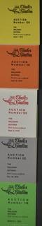 Lot 11.  Charles Hamilton.  164 items.  Auction catalogs 1-166, from May 16, 1963 to November 29, 1984 (missing nos. 69 and 158).  Most include separate list of prices realized.  The first auction was held at the Gotham Hotel, located on Fifth Avenue at 55th Street.  Auction 166 was held at the Omni Park Central, Seventh Avenue at 56th Street. 

Charles Hamilton Autographs. Catalogs.  43 items. In Catalog 25 is this information: “To avoid confusion in identifying our catalogs, we have decided to designate them all by number. Since we have issued ten large catalogs (1 to 10, inclusive), and fourteen Gray Octavos (A to O, inclusive, omitting the letter I), this catalog becomes Number 25. The next will be Number 26.” This group includes 1, 3, 4, 6-10, A, D, E, F, H, J, K, L, M, N, O, 25-46, 48, 49.  Unfortunately, the catalogs are not dated. Internal evidence suggests they are from the late 1950s to 1965.

Charles Hamilton Galleries.  1 item.  Catalog 1.  Postmark of Nov. 5, 1984.  Letter