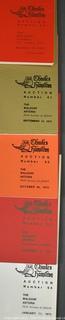 Lot 11.  Charles Hamilton.  164 items.  Auction catalogs 1-166, from May 16, 1963 to November 29, 1984 (missing nos. 69 and 158).  Most include separate list of prices realized.  The first auction was held at the Gotham Hotel, located on Fifth Avenue at 55th Street.  Auction 166 was held at the Omni Park Central, Seventh Avenue at 56th Street. 

Charles Hamilton Autographs. Catalogs.  43 items. In Catalog 25 is this information: “To avoid confusion in identifying our catalogs, we have decided to designate them all by number. Since we have issued ten large catalogs (1 to 10, inclusive), and fourteen Gray Octavos (A to O, inclusive, omitting the letter I), this catalog becomes Number 25. The next will be Number 26.” This group includes 1, 3, 4, 6-10, A, D, E, F, H, J, K, L, M, N, O, 25-46, 48, 49.  Unfortunately, the catalogs are not dated. Internal evidence suggests they are from the late 1950s to 1965.

Charles Hamilton Galleries.  1 item.  Catalog 1.  Postmark of Nov. 5, 1984.  Letter