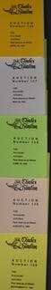 Lot 11.  Charles Hamilton.  164 items.  Auction catalogs 1-166, from May 16, 1963 to November 29, 1984 (missing nos. 69 and 158).  Most include separate list of prices realized.  The first auction was held at the Gotham Hotel, located on Fifth Avenue at 55th Street.  Auction 166 was held at the Omni Park Central, Seventh Avenue at 56th Street. 

Charles Hamilton Autographs. Catalogs.  43 items. In Catalog 25 is this information: “To avoid confusion in identifying our catalogs, we have decided to designate them all by number. Since we have issued ten large catalogs (1 to 10, inclusive), and fourteen Gray Octavos (A to O, inclusive, omitting the letter I), this catalog becomes Number 25. The next will be Number 26.” This group includes 1, 3, 4, 6-10, A, D, E, F, H, J, K, L, M, N, O, 25-46, 48, 49.  Unfortunately, the catalogs are not dated. Internal evidence suggests they are from the late 1950s to 1965.

Charles Hamilton Galleries.  1 item.  Catalog 1.  Postmark of Nov. 5, 1984.  Letter