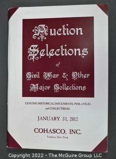 Lot 4.  Cohasco, Inc.  12 items.  Catalogs 23-27, 32, 51-52, 54, 58-59 and 61.  1982-2012.  Founded in 1946, the company is run by Bob Snyder, a member of the Board of Trustees of The Manuscript Society.  It is located in Yonkers, N.Y. 
