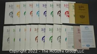 Lot 20.  James Lowe.  24 items.  Catalogs 4, 6, 17-28, 30-36; spring 1971 catalog; and two catalog supplements.  1970s-1980s.  Operating out of New York, Lowe is listed in the 1976 Manuscript Society membership directory and in his catalog he notes that he is a member.  There is a James Lowe, LTD autographs internet site.   One internet site listed his spring 1971 catalog supplement and catalogs 3 and 18 for $75.  