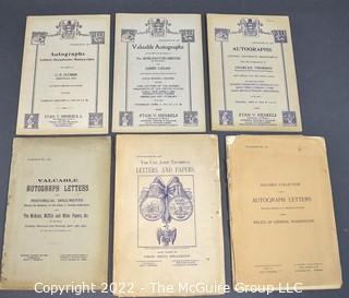 Lot 12.  Stan. V. Henkels.  6 items.  

Catalogue 712; 58 pages.  To be sold on December 14, 1893, Thos. Birch’s Sons, Philadelphia.  Includes “Autograph Letters and Documents Mostly Relating To The Revolutionary War And War Of The Rebellion…Also Relics Of General Washington And A Variety Of Historical Chinaware.”  

Catalogue 778; 99 pages, many uncut at top. The Col. John Trumbull Letters and Papers, also those of Prof. Benj. Silliman.  To be sold on February 11, 1897, Thos. Birch’s Sons, Philadelphia. Includes “Fine Letters of General George and Martha Washington; Generals of the Revolution; Signers of the Declaration of Independence; Members of the Old Congress; Eminent Artists, Authors and Scientists” and much more.  

Catalogue 1083; 87 pages. Valuable Autograph Letters and Historical Documents Being the Balance of the Chas. I. Turner Collection and The McKean, Mifflin and Miles Papers, &c.  To be sold on April 15, 1913, at Samuel T. Freeman & Co., Philadelphia. 

Catalogue 1