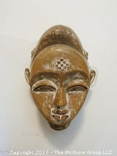 Wood Carved Face Mask; TRibal Art; from south-central Cameroon