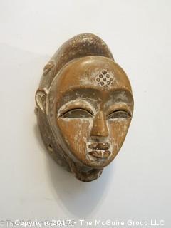 Wood Carved Face Mask; TRibal Art; from south-central Cameroon