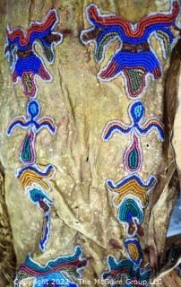 19th Century Native American Beaded Buckskin Child's Jacket.  Condition issues. 