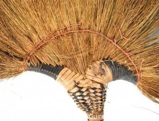 19th Century Prairie, Plains and Plateau Native American Ceremonial Brush with Woven Handle.