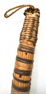 19th Century Prairie, Plains and Plateau Native American Ceremonial Brush with Woven Handle.