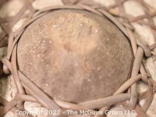 19th Century Prairie, Plains and Plateau Native American Woven Cane Basket Hat. {Note: Additional photos were added 3-7-22 @ 8:20am ET}