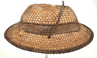 19th Century Prairie, Plains and Plateau Native American Woven Cane Basket Hat. {Note: Additional photos were added 3-7-22 @ 8:20am ET}