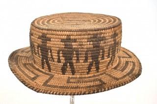 19th Century Prairie, Plains and Plateau Native American Pictorial Woven Hat 