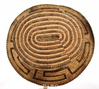 19th Century Prairie, Plains and Plateau Native American Pictorial Woven Hat 