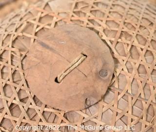 19th Century Native American Woven Cane Basket Hat. {Note: Additional photo was added 3-7-22 @ 8:17am ET}