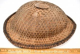 19th Century Native American Woven Cane Basket Hat. {Note: Additional photo was added 3-7-22 @ 8:17am ET}