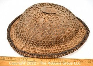 19th Century Native American Woven Cane Basket Hat. {Note: Additional photo was added 3-7-22 @ 8:17am ET}