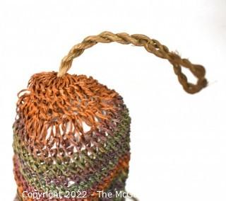 19th Century Native American Polychromatic Woven Side Drawstring Pouch or Bag.