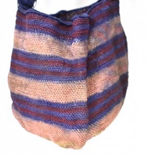 19th Century Prairie, Plains and Plateau Native American Polychromatic Woven Bag.  