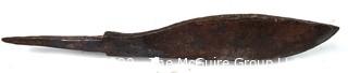 19th Century Prairie, Plains and Plateau Native American Hand Forged Iron Knife Blade.