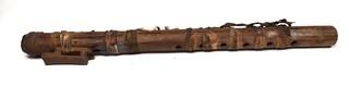 19th Century Native American Courting Flute wrapped with Rawhide Cord.  19" long. {Note: Additional photos were added 3-7-22 @ 8:09am ET}