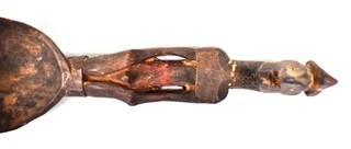 Pacific Northwest Coast Native American Carved Effigy Shaman's Spoon

