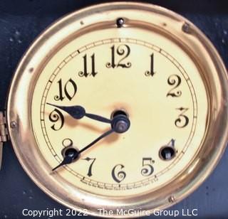 Antique Ornate Mantel Clock with Footed Base Made by the  New Haven Clock Company  No. 108