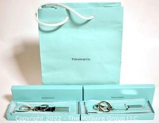 Two (2) New in Box with Tags Tiffany Key Fobs.