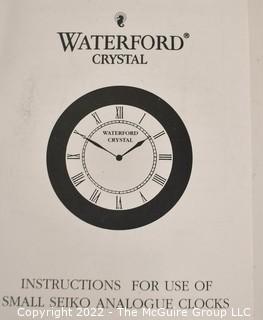 Waterford Crystal Meridian Desk Clock New in Box