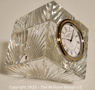 Waterford Crystal Meridian Desk Clock New in Box