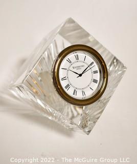 Waterford Crystal Meridian Desk Clock New in Box