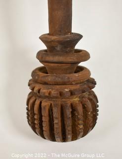 19th Century Prairie, Plains and Plateau Native American Carved Wood Ceremonial Rattle or Toy. 11"