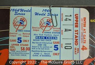 1964 Baseball World Series Official Program with ticket stub.  New York Yankees vs St. Louis Cardinals 