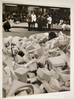 Black & White Large Format Photo By Art Rickerby (1963) Indoor Track And Field Vault Pit. 