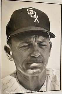 Large Format Black & White Photo by Art Rickerby of Chicago White Sox Manager For Life, Eddie Stanke, Magazine Article