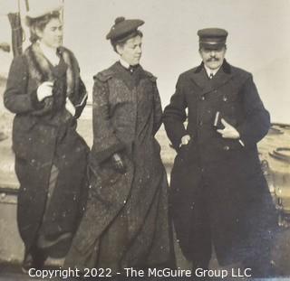 Victorian Era Family Photo Album From European Transatlantic Crossing - Ocean Liner, Germany Castle.  