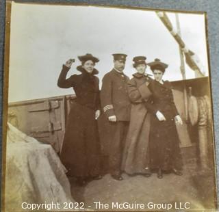 Victorian Era Family Photo Album From European Transatlantic Crossing - Ocean Liner, Germany Castle.  