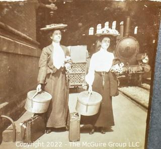 Victorian Era Family Photo Album From European Transatlantic Crossing - Ocean Liner, Germany Castle.  