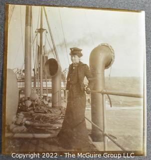 Victorian Era Family Photo Album From European Transatlantic Crossing - Ocean Liner, Germany Castle.  