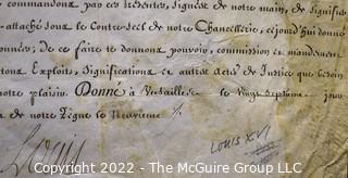 Circa 1783 Letter in French From The Court Of Louis XVI, Ephemera