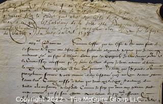 April 1598 Letter signed by Henri IV to Captain Bruneau about financial support from the Ile de Re inhabitants for the war against the Spanish. Nantes. 