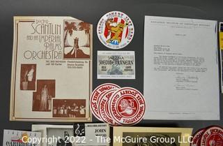 Collection of Jazz and Music Ephemera 