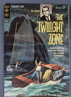 Six (6) Vintage Comic Books Including Twilight Zone, Treasure Chest, Ponytail, Thirteen & Mickey Mantle