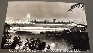 Black & White Photo Series of the Construction of Los Angeles' Dodgers Stadium at Chavez Ravine, Los Angeles. Circa 1960.