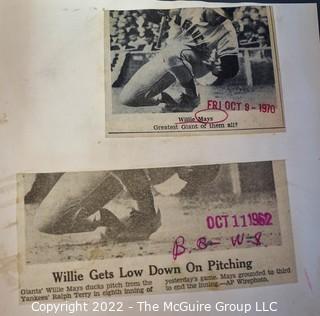 Five (5) Vintage Baseball Photos Including 1952 Brooklyn Dodgers and St Louis Cardinals. Hoyt Wilhelm, Joe Black, Willie Mays, Dal Maxvill, Willie Stargell, Sandy Koufax, Don Drysdale, Ken McMullen, Ron Fairly, Leo Durocher, Walter Alston, John Roseboro and Joe Cronin