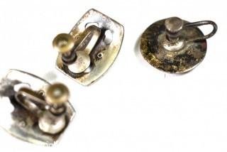 Three (3) Pair of Sterling Silver Clip-On Earrings. 