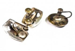 Three (3) Pair of Sterling Silver Clip-On Earrings. 