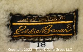 Women's Eddie Bauer Shearling Fur Coat  Size 18. 